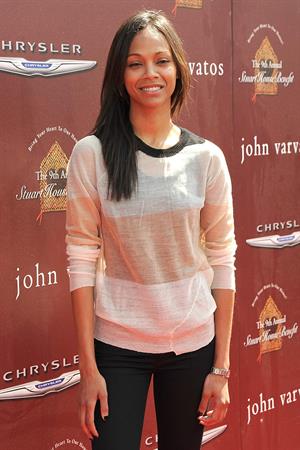 Zoe Saldana - John Varvatos 9th Annual Stuart House Benefit in Los Angeles March 11 2012. 
