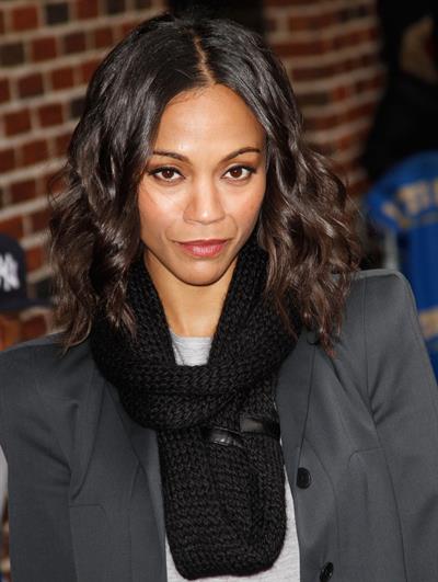 Zoe Salanda at The Letterman Show