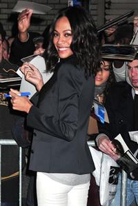 Zoe Salanda at The Letterman Show