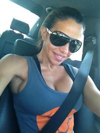 Vida Guerra taking a selfie