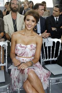 Jessica Alba at Christian Dior show during Paris fashion week 5-7-2010