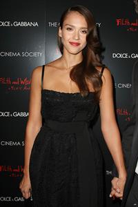 Jessica Alba Cinema Society and Dolce Gabbana hosted special screening of Filth and Wisdom in New York City