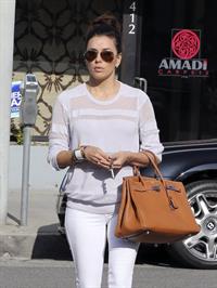 Eva Longoria out for lunch at Cafe Med in Beverly Hills 3/15/13 