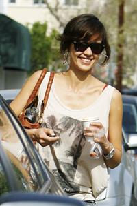 Jessica Alba leaving Caffe Luxxe in Brentwood on March 20, 2010 