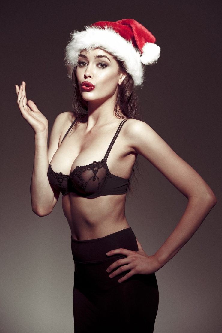 Sarah Stephens in lingerie