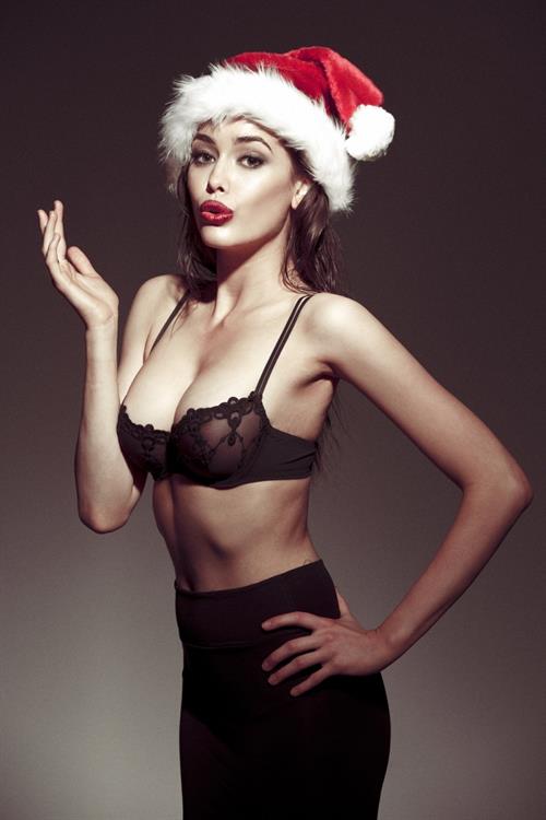 Sarah Stephens in lingerie