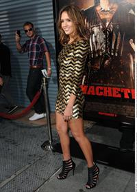 Jessica Alba at the Machete premiere in Los Angeles on Aug 25, 2010 