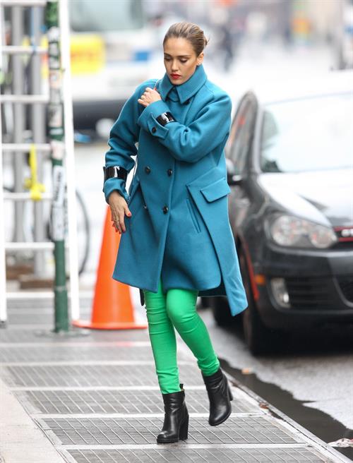 Jessica Alba Michael Kors Fall 2012 fashion show in New York on February 15, 2012 