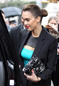 Jessica Alba Michael Kors Fall 2012 fashion show in New York on February 15, 2012 