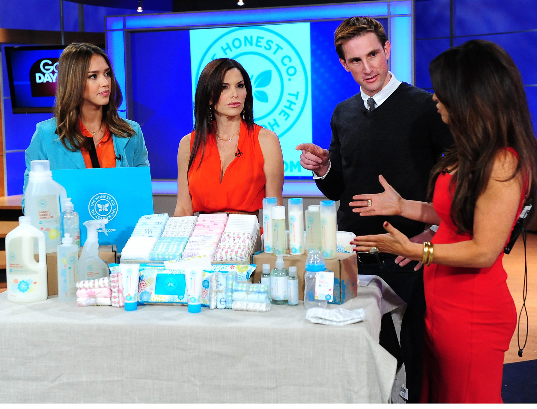 Jessica Alba on the set on Good Day LA on January 25, 2012