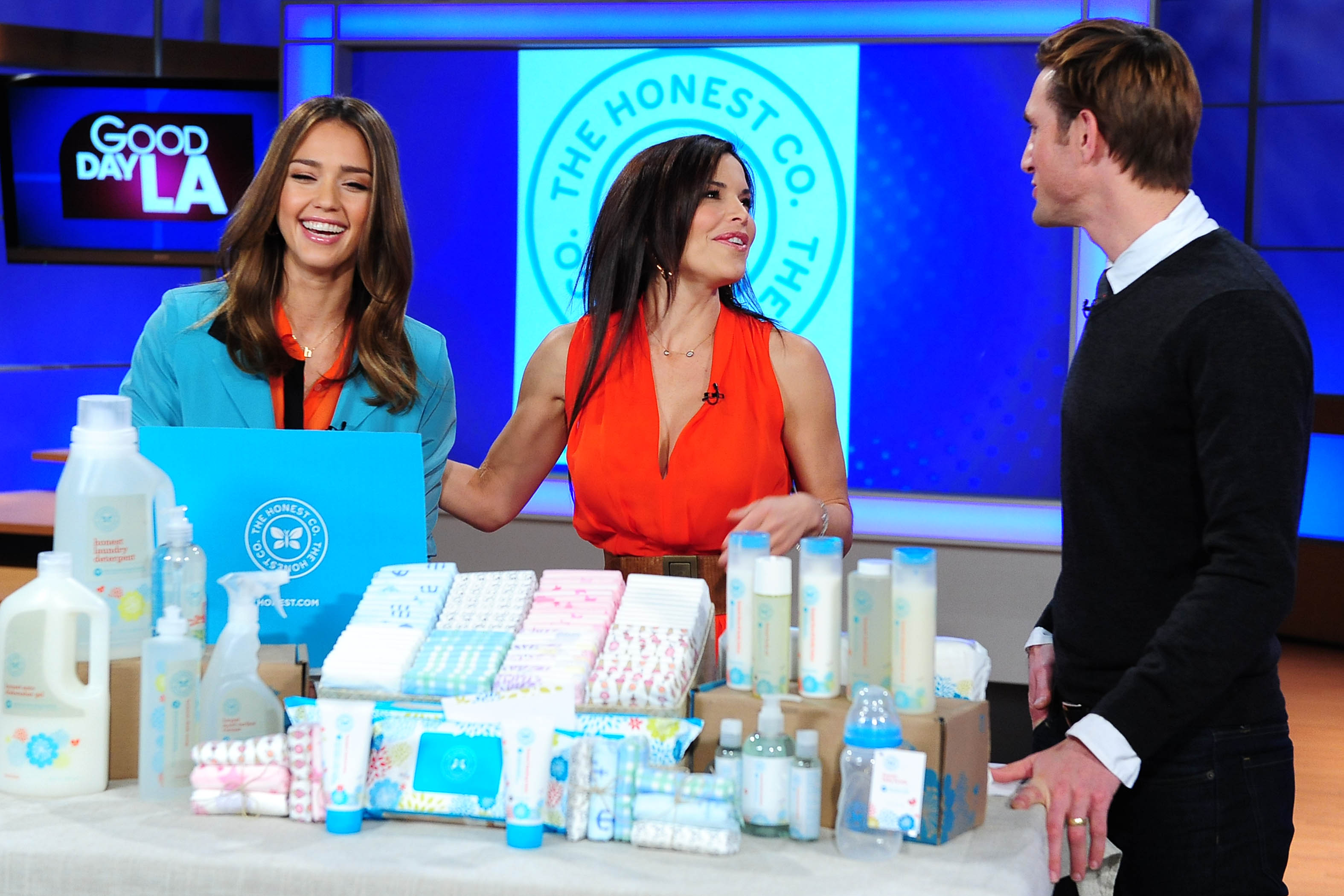 Jessica Alba on the set on Good Day LA on January 25, 2012