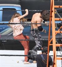 Jessica Alba wrestling in Los Angeles 09-04-12 