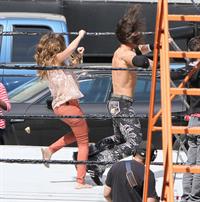 Jessica Alba wrestling in Los Angeles 09-04-12 