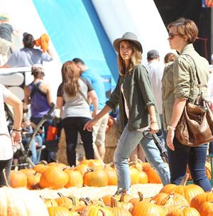 Jessica Alba – at Mr Bones Pumpkin Patch 10/12/13  