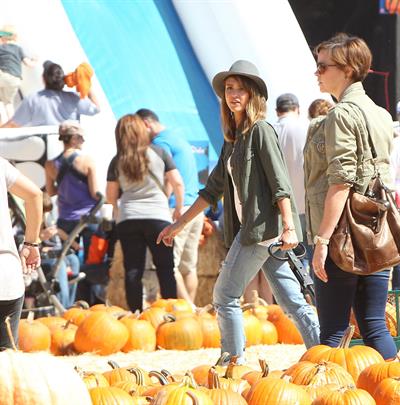 Jessica Alba – at Mr Bones Pumpkin Patch 10/12/13  
