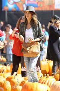 Jessica Alba – at Mr Bones Pumpkin Patch 10/12/13  