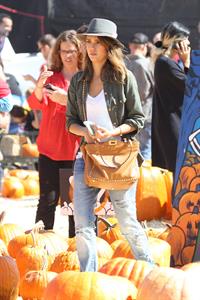 Jessica Alba – at Mr Bones Pumpkin Patch 10/12/13  