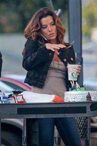 Eva Longoria – “Any Day” set candids in LA 11/4/13  