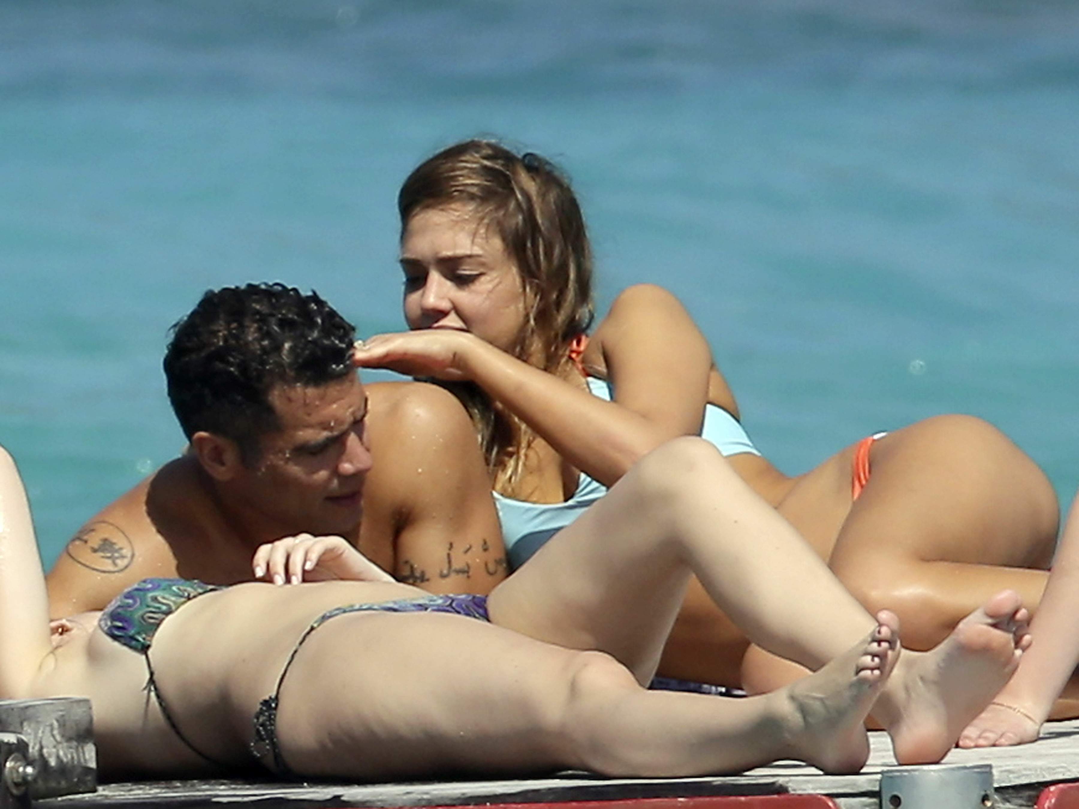 Jessica Alba  bikini candids in St. Barts 4/4/13 