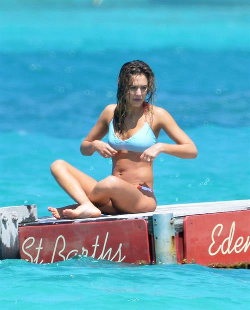 Jessica Alba  bikini candids in St. Barts 4/4/13 