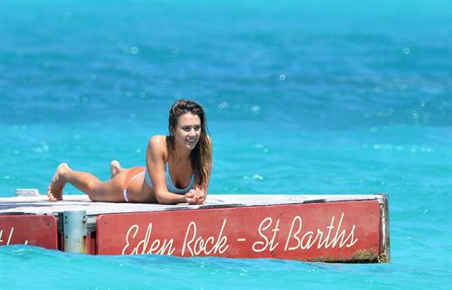Jessica Alba  bikini candids in St. Barts 4/4/13 