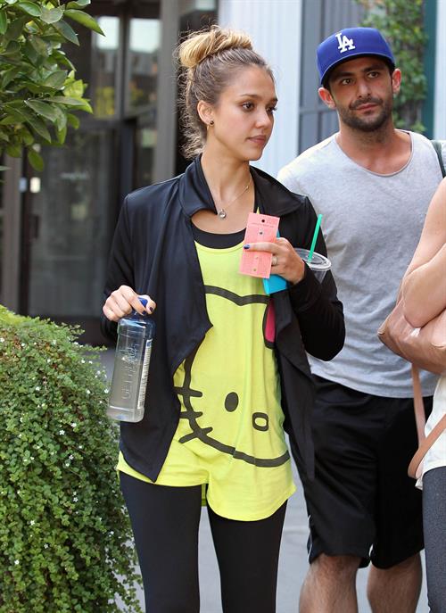 Jessica Alba  at the gym in West Hollywood 9/28/12 