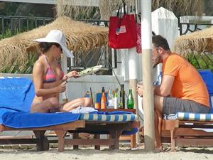 Eva Longoria Wearing a bikini on holiday in Marbella 04.08.13 