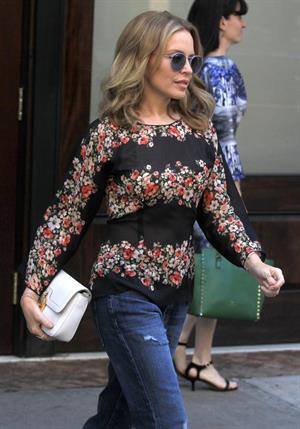Kylie Minogue spotted out and about in New York City, New York on June 19, 2013