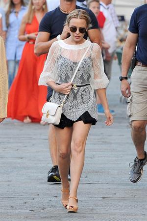 Kylie Minogue out and about in Portofino 26.07.13 