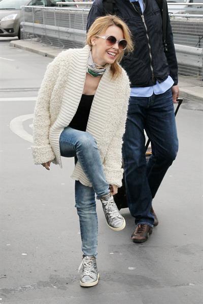 Kylie Minogue Heathrow Airport in London - October 31, 2012