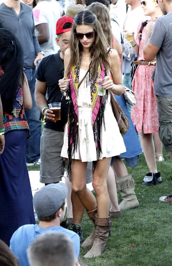 Alessandra Ambrosio at Coachella Valley Music and Arts Festival day 1 on April 15, 2011 