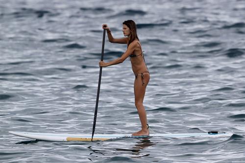 Alessandra Ambrosio on the beach in Hawaii on July 28, 2010 