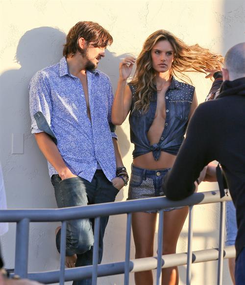 Alessandra Ambrosio on the set of a photoshoot for Colcci in Marina Del Rey 17 06 12 