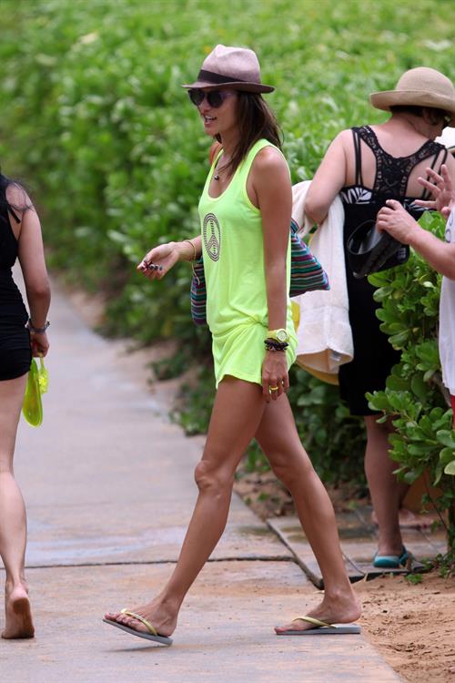 Alessandra Ambrosio out about Hawaii Aug 8, 2011 