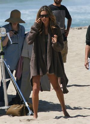 Alessandra Ambrosio photoshoot on the beach in Malibu