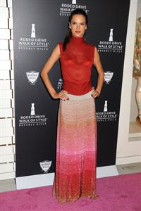 Alessandra Ambrosio at Rodeo Drive Walk of Style Award Honoring Iman and Missoni on October 23, 2011 