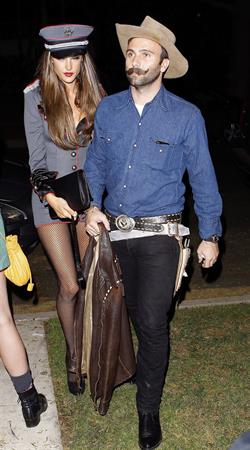 Alessandra Ambrosio at a Halloween party in Beverly Hills 10/26/12 