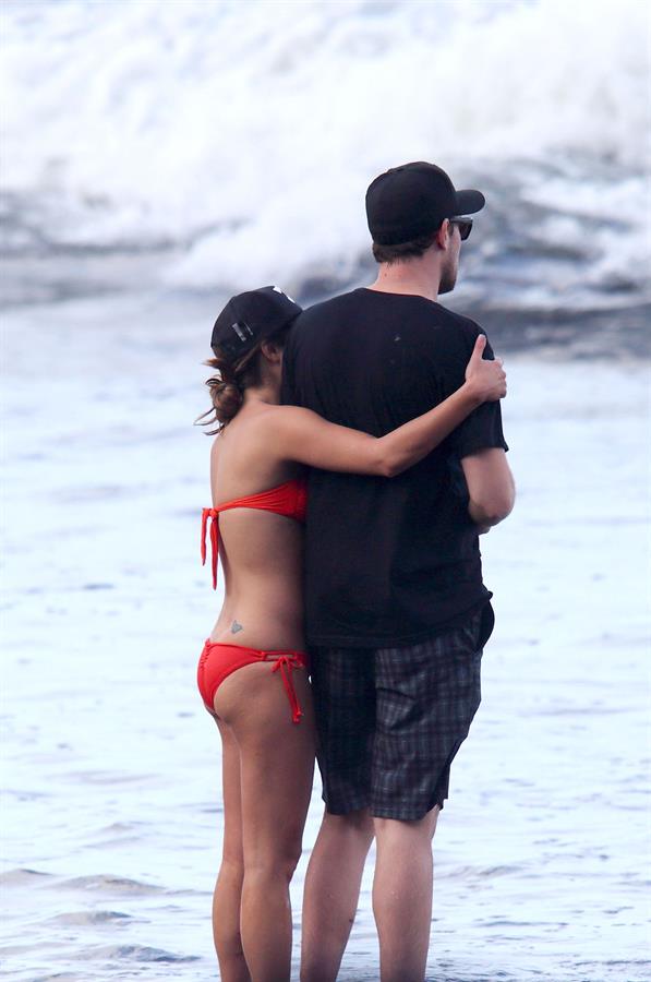 Lea Michele on the beach in Hawaii 1/1/13 