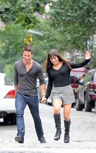 Lea Michele - On the Set of Glee - August 12, 2012