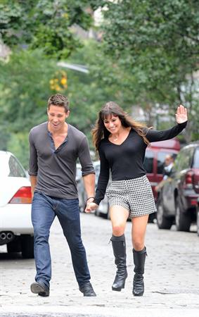 Lea Michele - On the Set of Glee - August 12, 2012