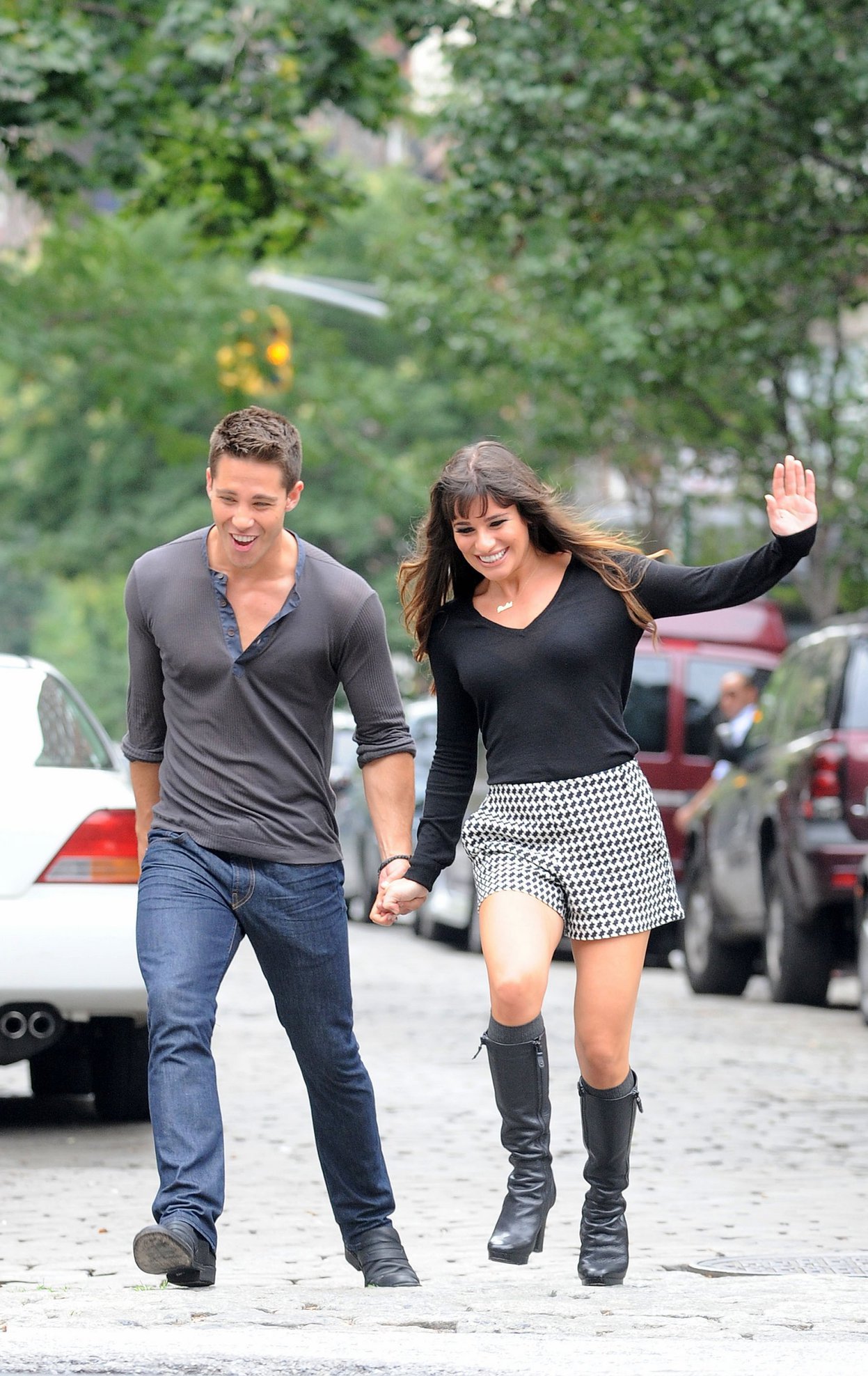 Lea Michele - On the Set of Glee - August 12, 2012