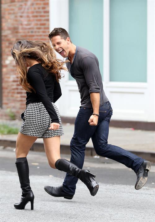 Lea Michele - On the Set of Glee - August 12, 2012