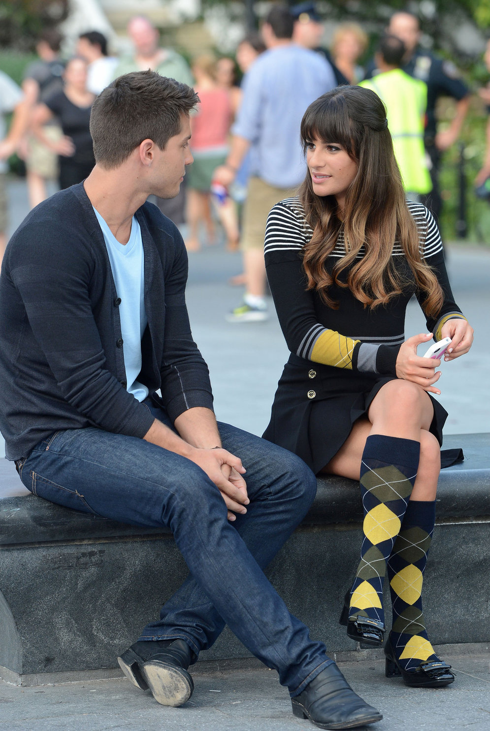Lea Michele On the Glee set in Washington Square Park, NYC - August 11 2012