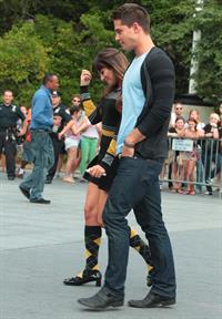 Lea Michele On the Glee set in Washington Square Park, NYC - August 11 2012