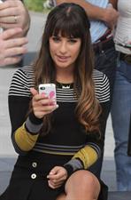 Lea Michele On the Glee set in Washington Square Park, NYC - August 11 2012