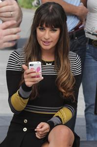 Lea Michele On the Glee set in Washington Square Park, NYC - August 11 2012