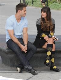 Lea Michele On the Glee set in Washington Square Park, NYC - August 11 2012