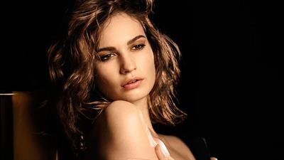 Lily James Topless for Burberry