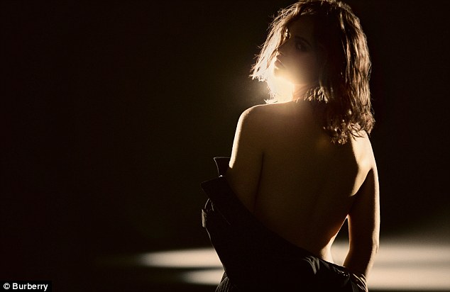 Lily James Topless for Burberry