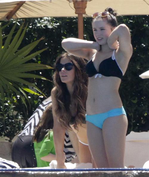 Kate Beckinsale in bikini as she fits in some sunbathing on family holiday in Mexico March 28-2013 